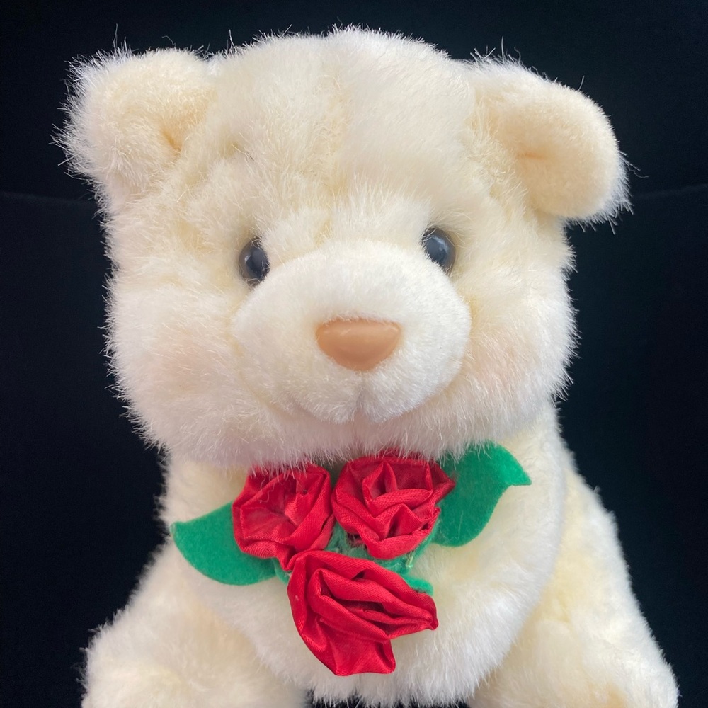 Vintage Rosebud Jr Teddy Bear plush by Russ Berrie T29